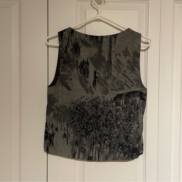 Aritzia Babaton Tank Top Crop Black Grey Size Small - Picture 2 of 3